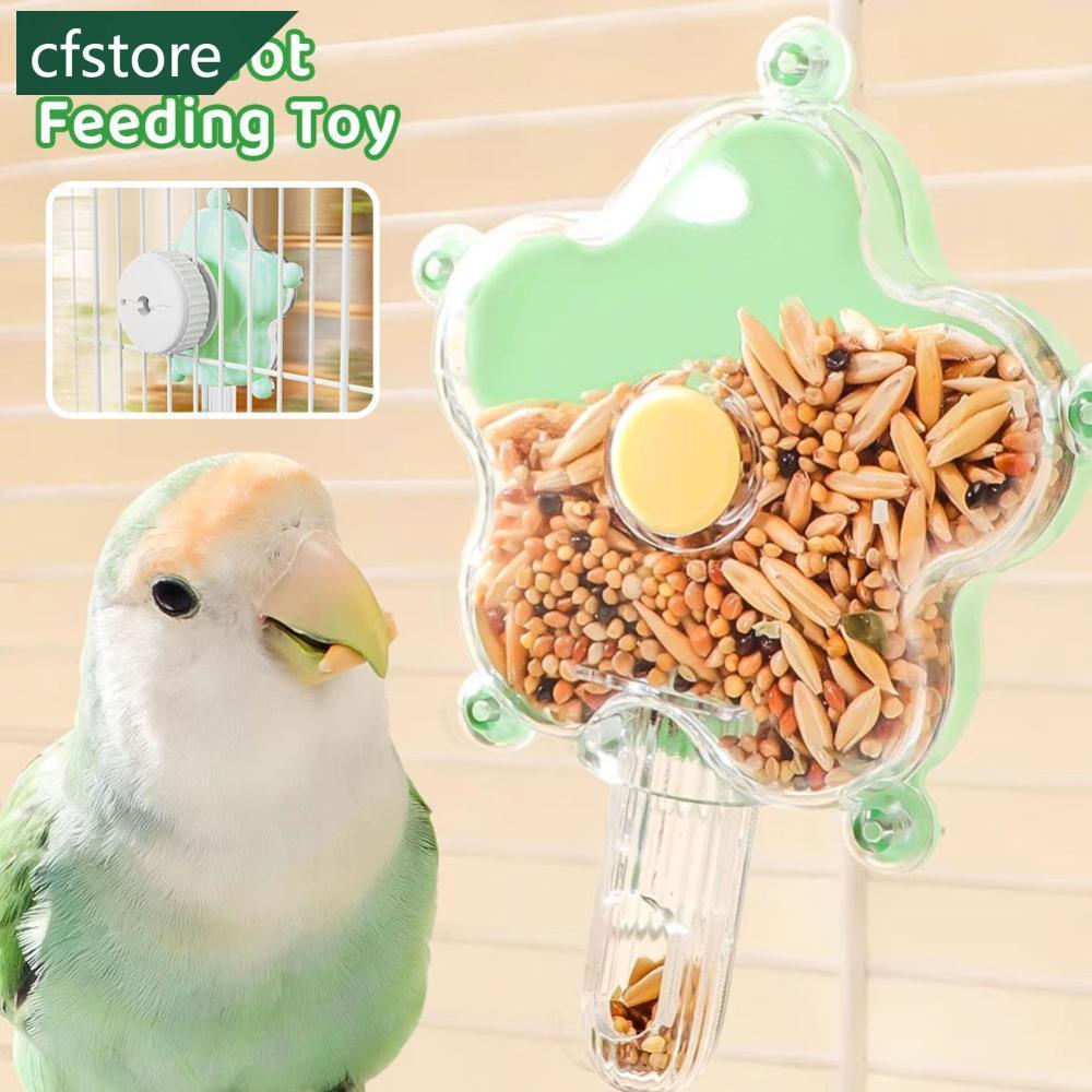 CFSTORE 1PC Flor-Forma Roda Rotativa Papagaio Forrageamento Brinquedo Interativo Pendurado Mascar De Alimentação Alívio 