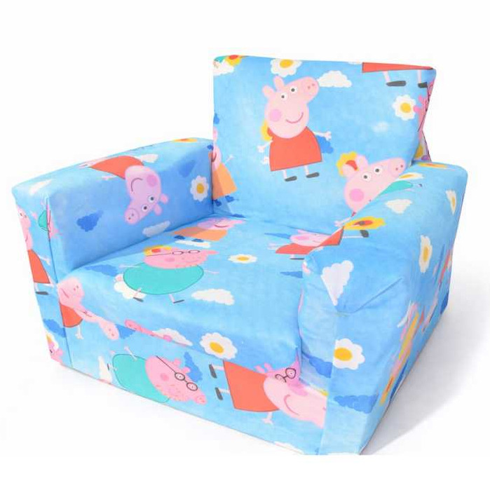 Sofá Infantil Tema Porquinhos para Menino e Menina Assento Confortável Divertido e Decorativo