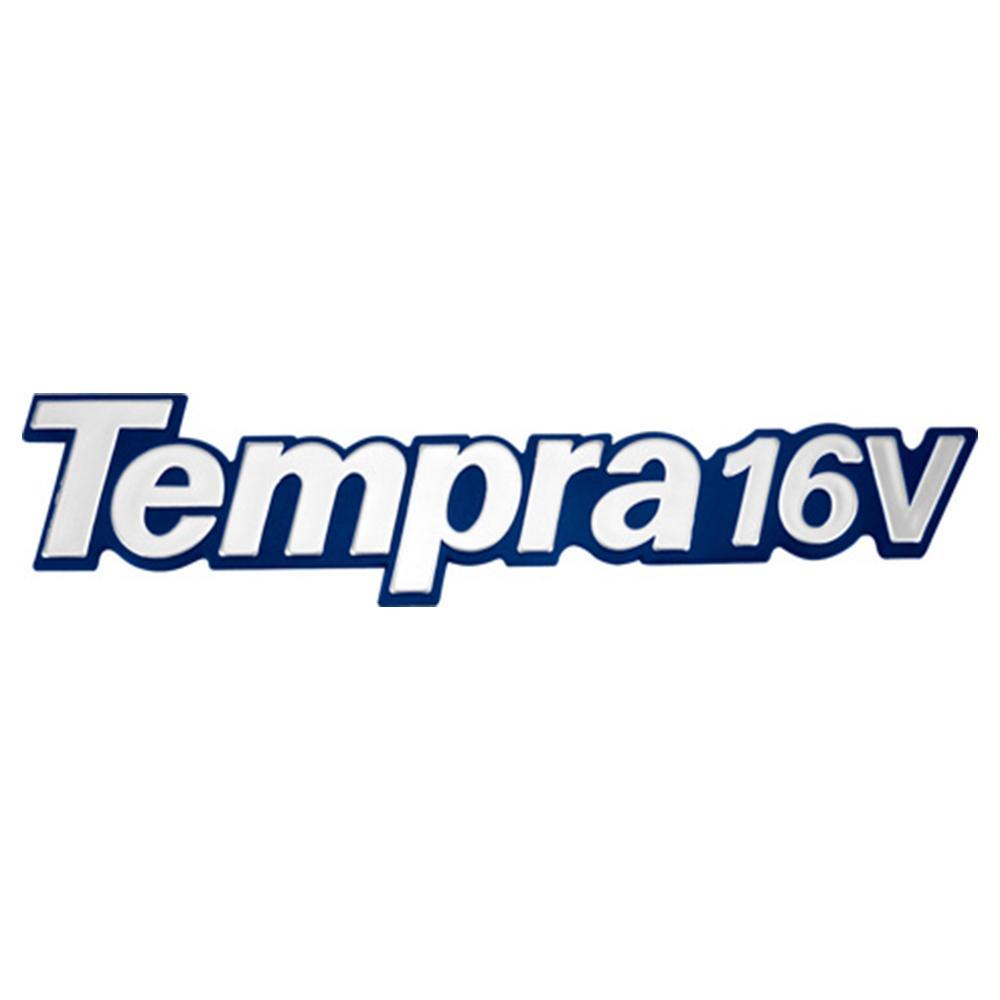 Emblema Tempra 16v do Porta Malas Tempra 91 92 93 94 95 96 97 98 Fundo Azul