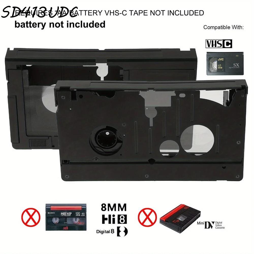 Adaptador De Fita SUNDANCE VHS-C , Baterias Adaptadoras De Cassete Não Incluídas Preto