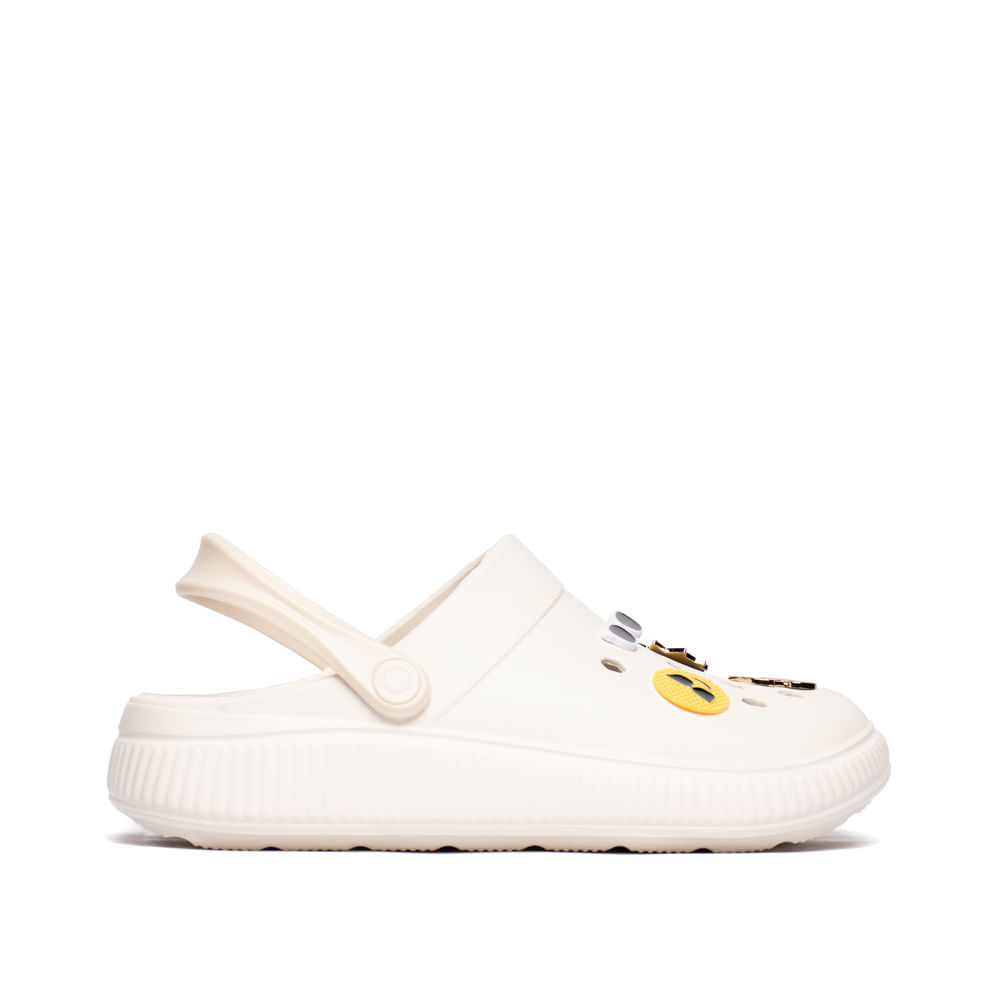 Sandália Babuche Feminina Moleca Pins EVA Off White