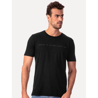 Camiseta Guess Masculina Est. 1981 Preta em Oferta na Shopee