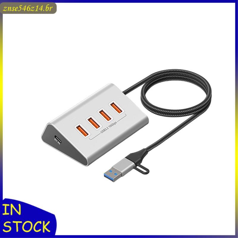 [Rbw] USB3.2 10 Gbps 4 Portas Hub Com Porta De Alimentação De 15 W USB Type C Splitter Para PC Laptop Expansion Dock