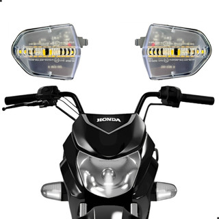 Kit 2 Pisca LED Pop 110 2016 a 2025 Cristal Modelo Sequencial