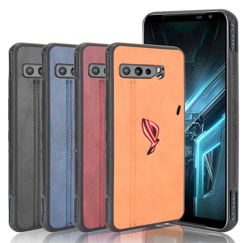 Adequado para Asus rog Phone3 caso de telefone ZS661KS capa protetora padrão vaca linha carro rog jogo 3a geração Strix