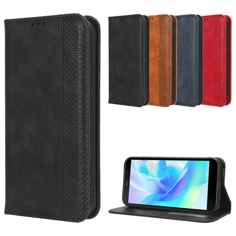 Adequado para doogee x97 caso de telefone cartão doogee x97 Pro caso de couro do telefone magnético Flip Retro padrão fo
