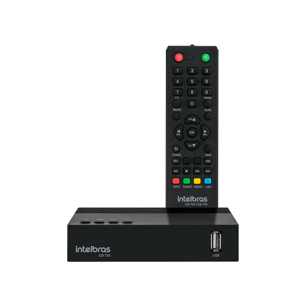 Detalhes do Conversor Digital de TV Intelbras com Gravador CD 730