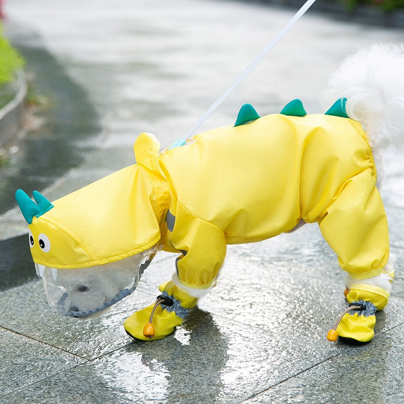 Capa De Chuva Ajustável À Prova D'água Para Cachorro