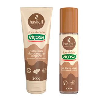 Kit Cheirinho Doce de Leite (2 itens) Haskell | Hidratante Corporal + Body Splash em Oferta na Shopee