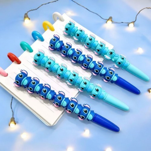 Disney-Stitch Canetas Gel para Escrita Desenhos Animados Kawaii Tinta Preta Caneta Neutra Material Escolar e de Escritór em Oferta na Shopee