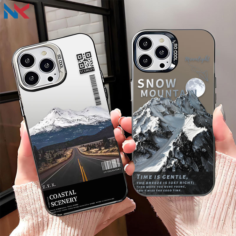 Capa Para Samsung S24 Plus S23 FE S23Ullta S21 S22 S20 A56 A55 A54 A16 A15 A35 IMD Caso De Telefone Neve Montanha NKCase