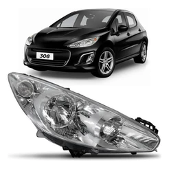 Farol Peugeot 308 2012 A 2015 Manual Com Soquete