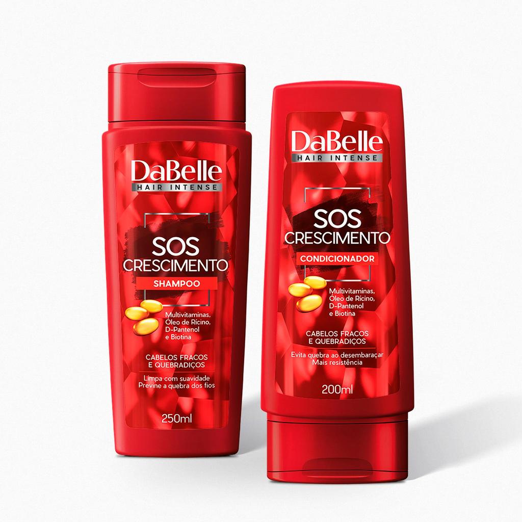 Kit Shampoo e Condicionador SOS Crescimento Dabelle Hair em Oferta na Shopee