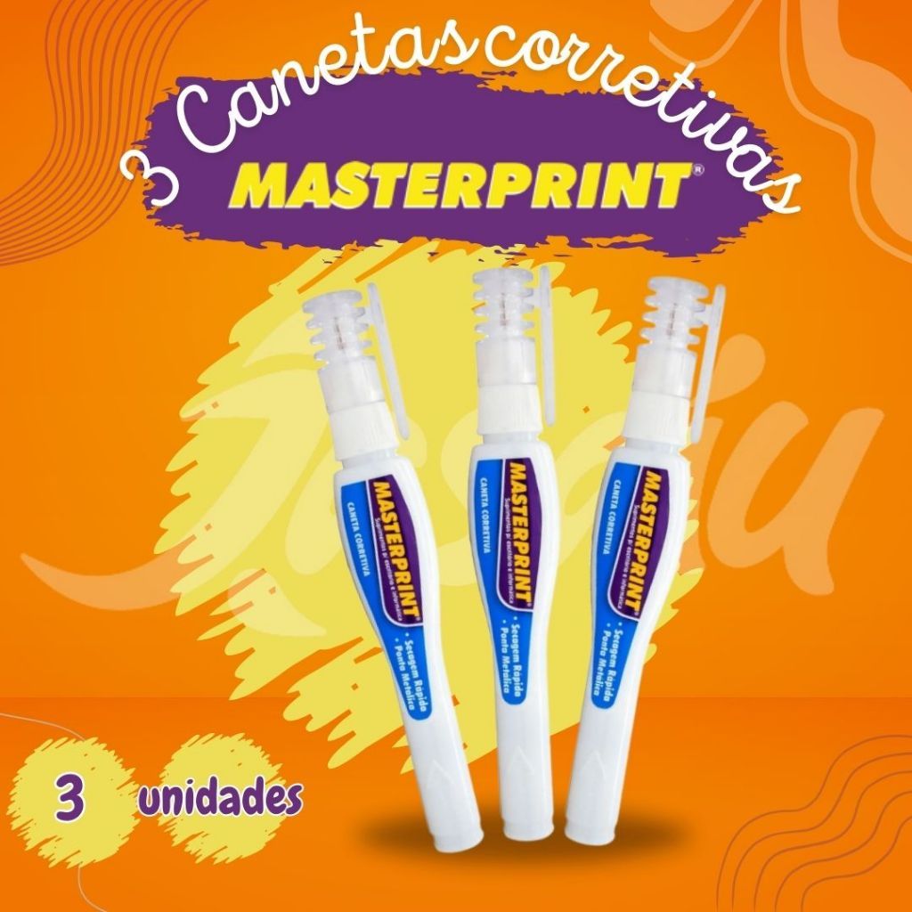 Kit 3 Unidades Caneta Corretiva 7ml Masterprint