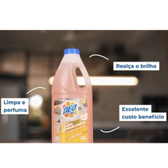 Limpa Porcelanato Granito Mármore Cerâmica Concentrado Deoline 2L Essência da Flora
