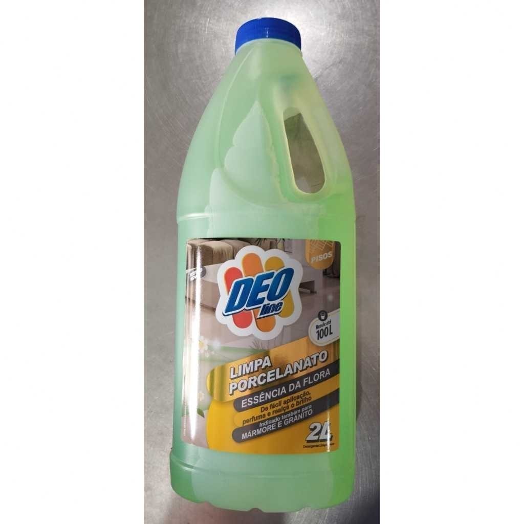 Limpa Porcelanato Granito Mármore Cerâmica Concentrado Deoline 2L Essência da Flora — imagem 2 de 2