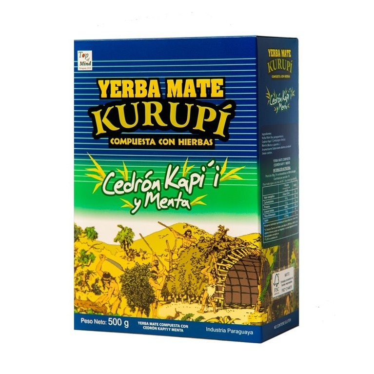 Erva Mate para Tereré Kurupí - Cedrón Kapí y Menta