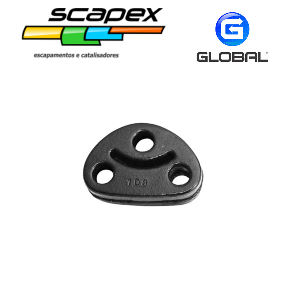 Coxim do Escapamento Silencioso Traseiro do Palio 1.0 -1.3- 1.4- 1.5-1.6- 1.8 1996 a 2016/Uno 2015..