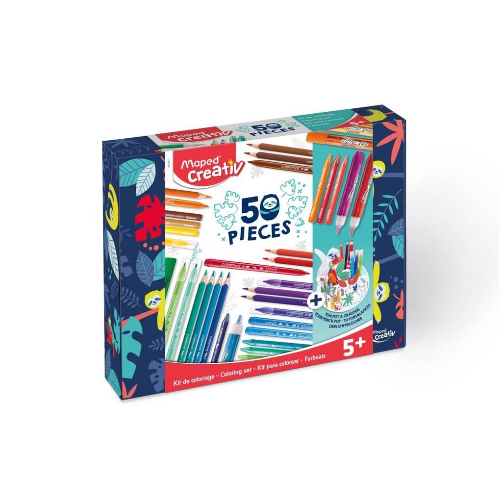 Kit de desenho e coloração Creativ 50 peças 907037 Maped