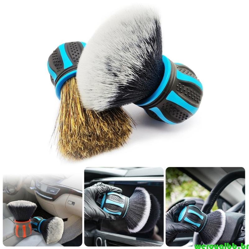 weroyalbb Escova Limpeza Interna Automotiva Múltiplos Propósitos Cerdas Densas Javali