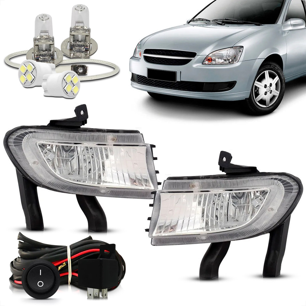 Kit Farol De Milha Neblina Auxiliar  Corsa Classic 2011 2012 2013 2014 2015 2016 em Oferta na Shopee