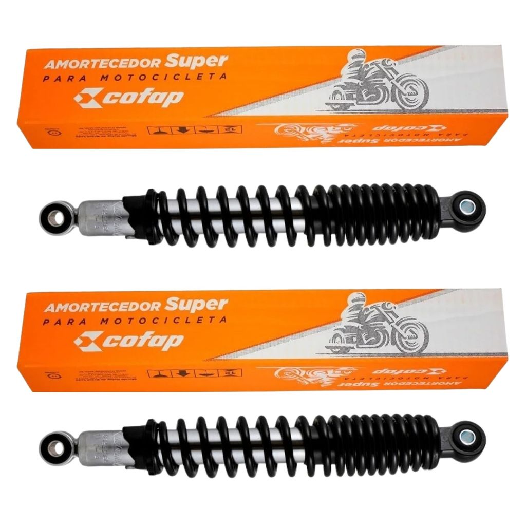 Imagem PAR AMORTECEDORES COFAP TRASEIROS COM REGULAGEM HONDA BIZ 100 125 E POP 100