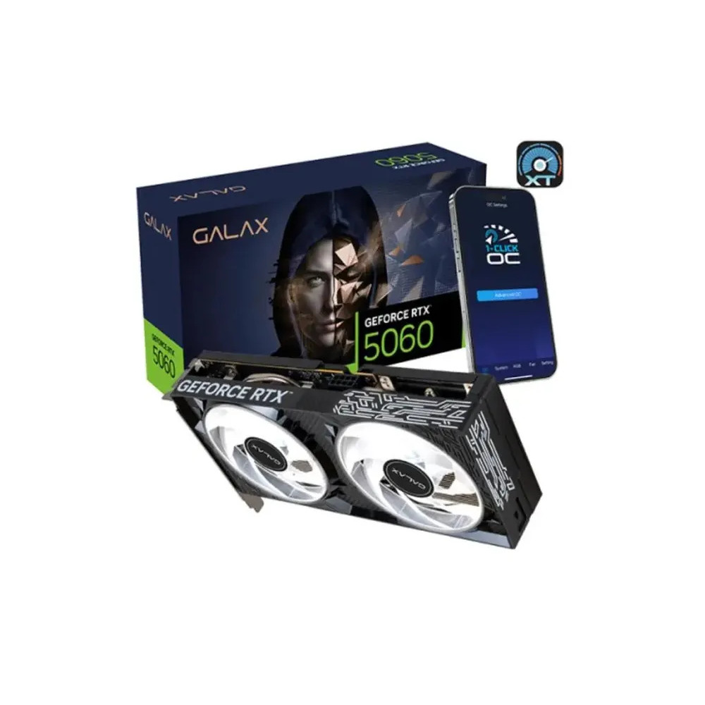 Placa Video Galax Geforce RTX 5060 1CLICK OC Teclab Lite 8GB