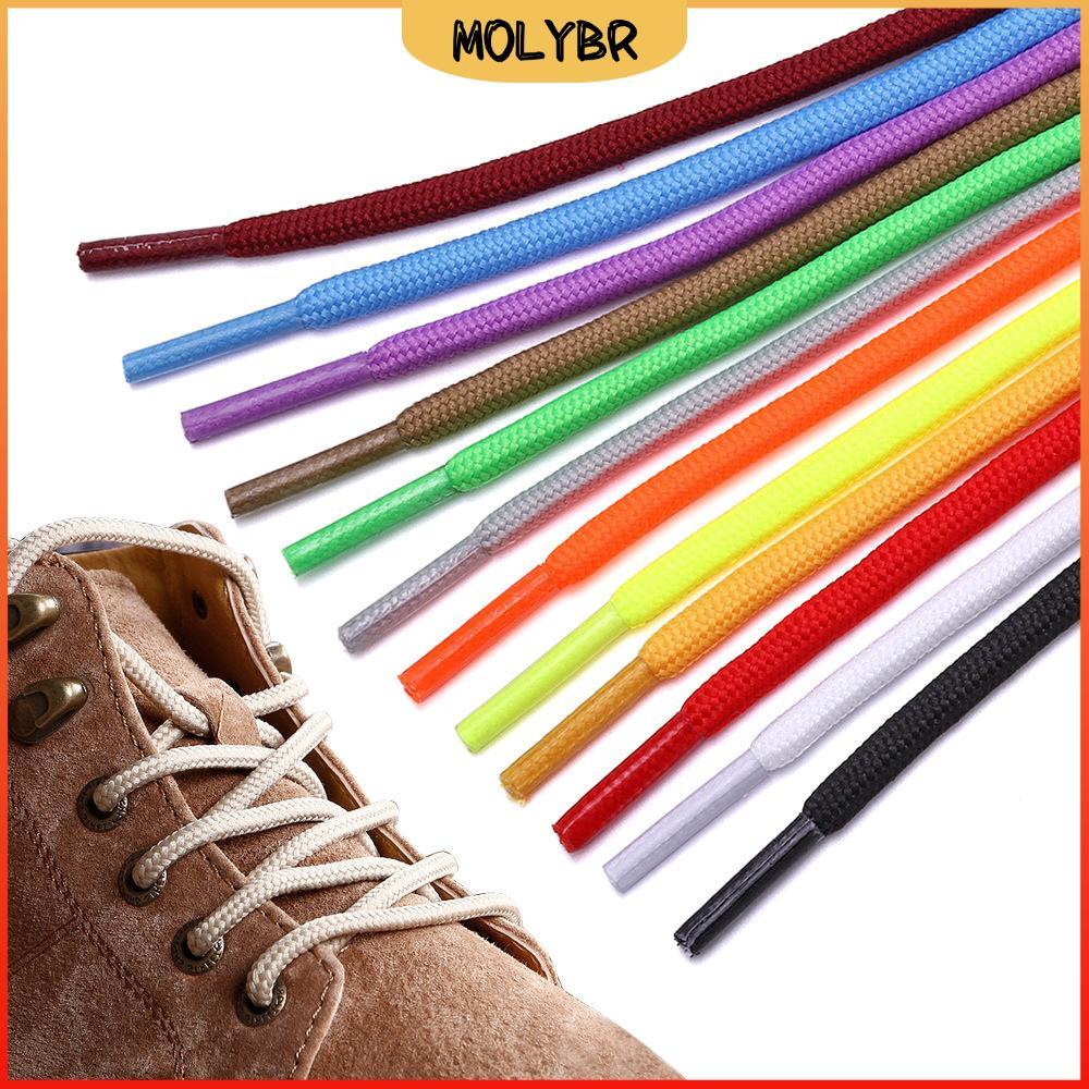 MOLYBR 1 Par De Cadarços Para Botas , Redondos De 4 MM 120 Cm 140 Clássicos Fortes De Fibra De Poliéster Coloridos
