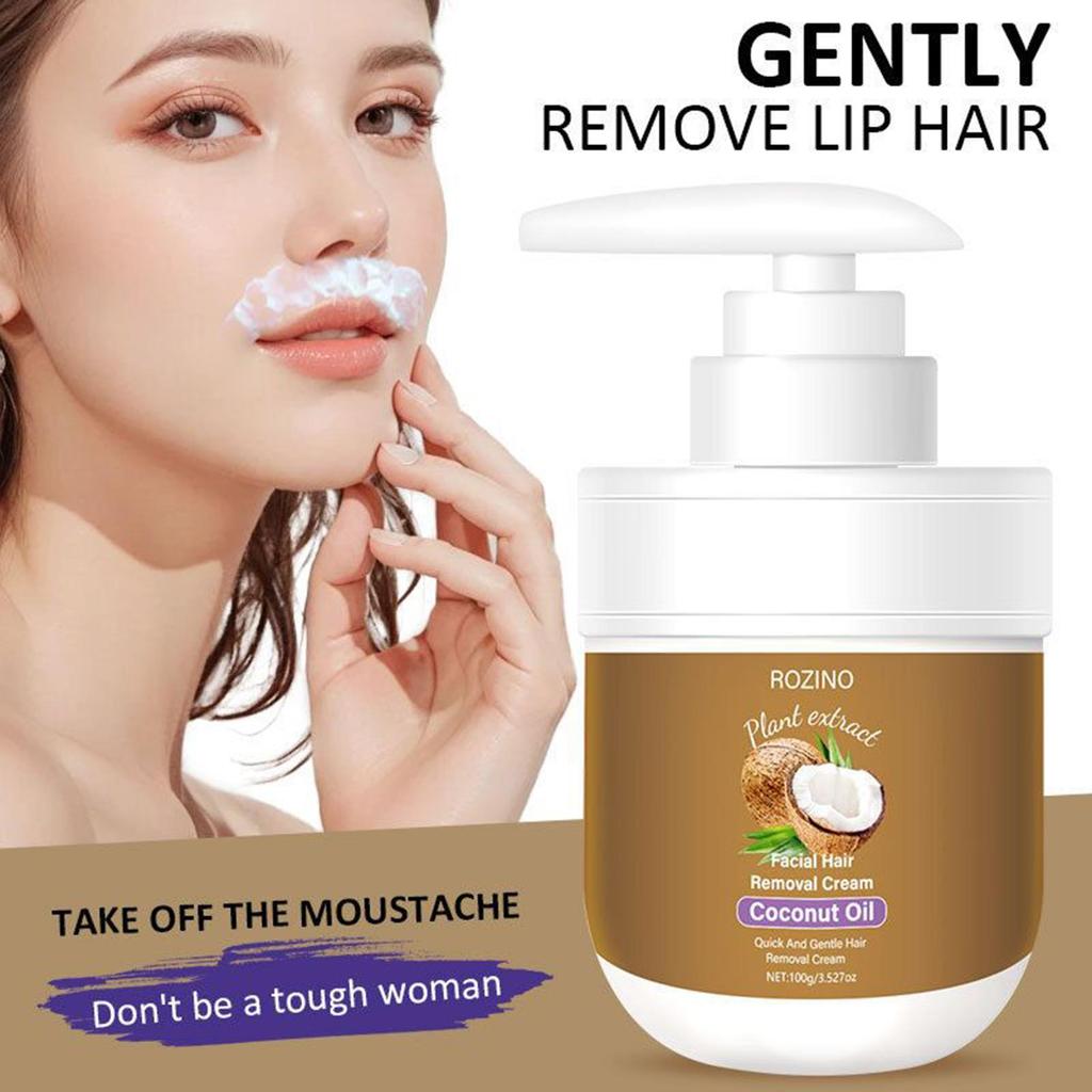 Óleo De Coco Removedor De Pêlos Faciais Creme À Base De Corporais Produtos Naturais De Cuidados Com A Pele chenhombr