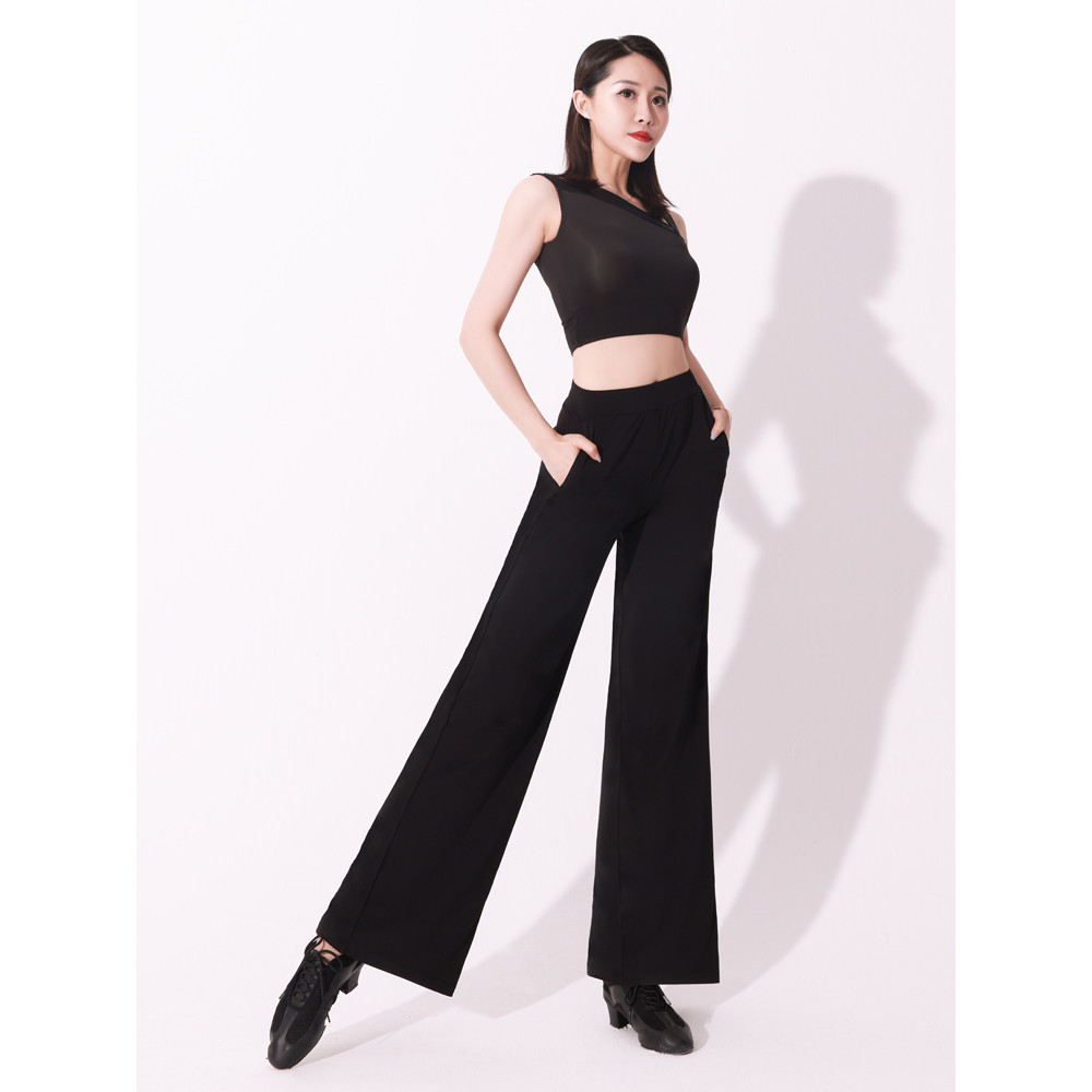 CONNY novo estilo calças de prática de dança dança dança latina moderna amizade dança em linha reta solta calças de pern