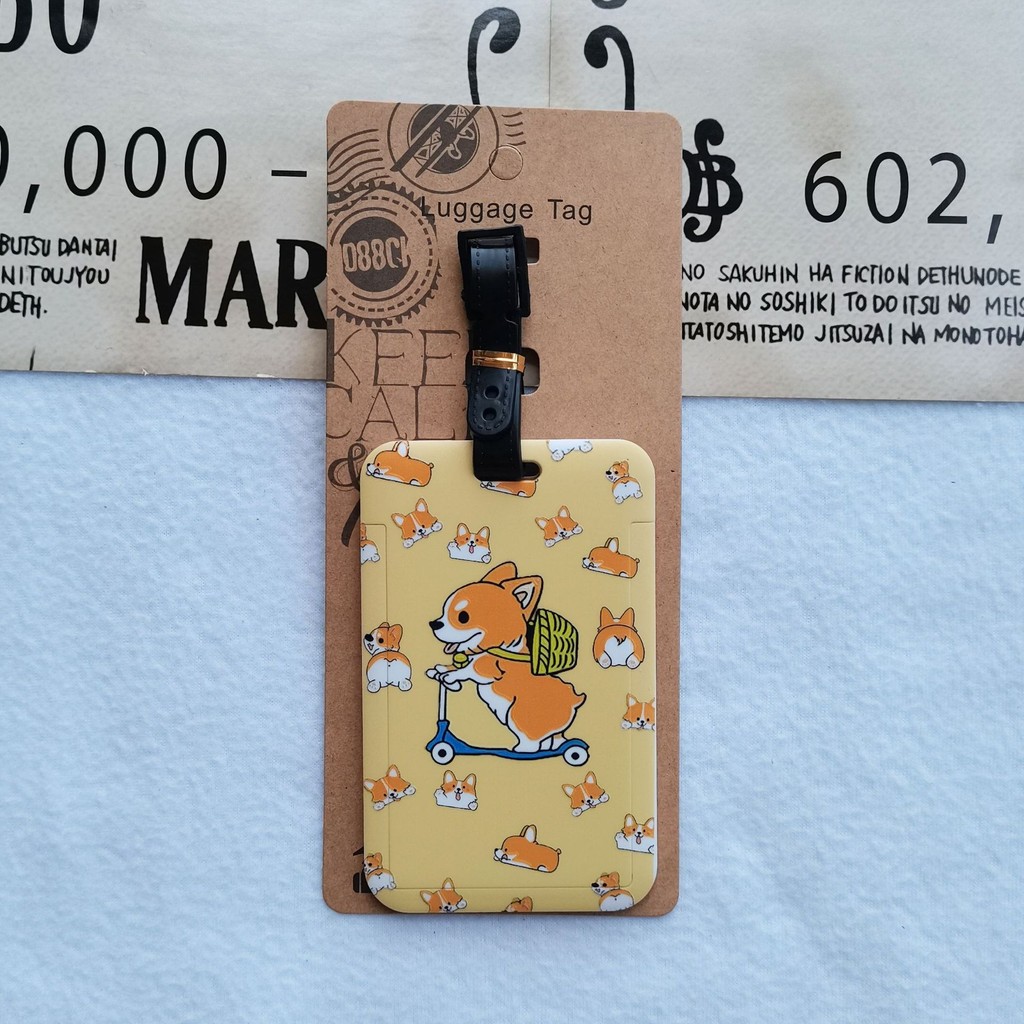 Etiqueta de bagagem Etiqueta de nome Filhote de cachorro Shiba Inu Corgi Etiqueta de bagagem INWK