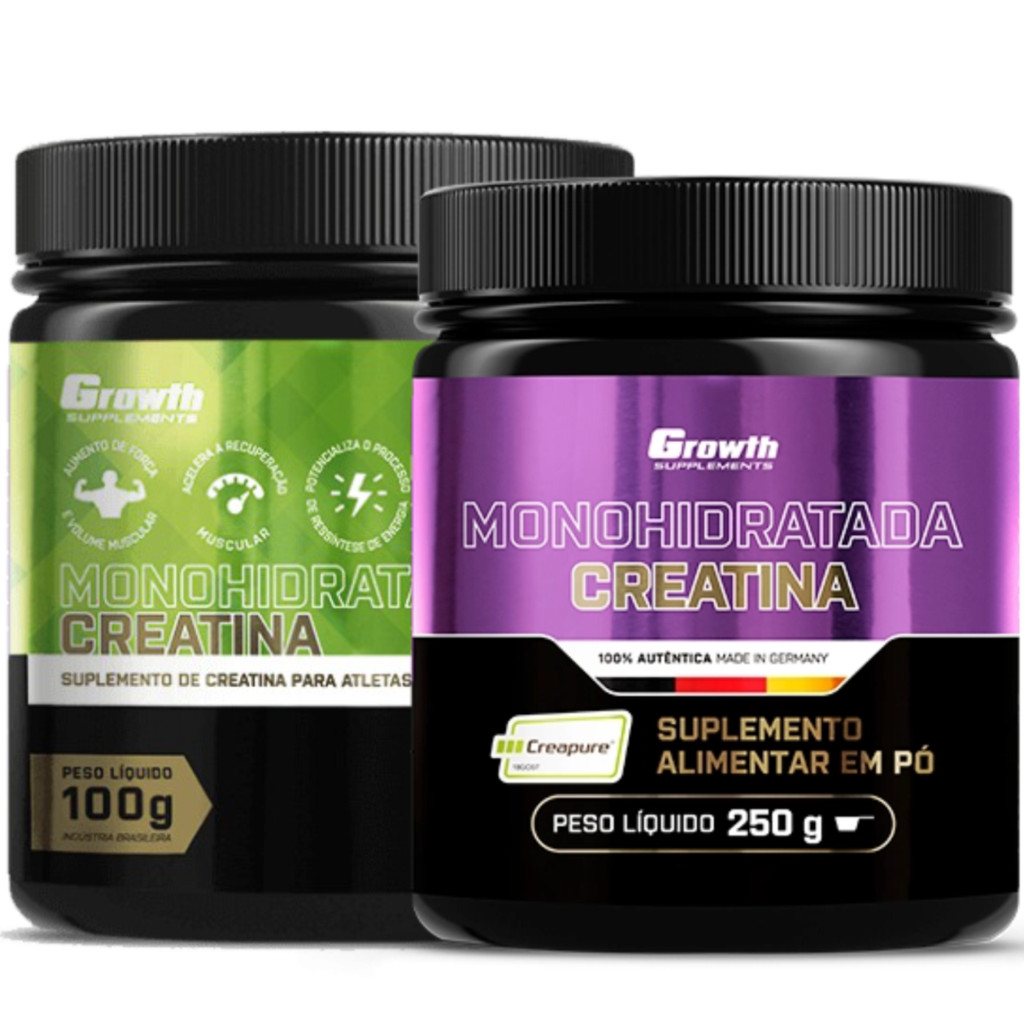 Creatina 100g Monohidratada + Creatina 250g Creapure Suplemento