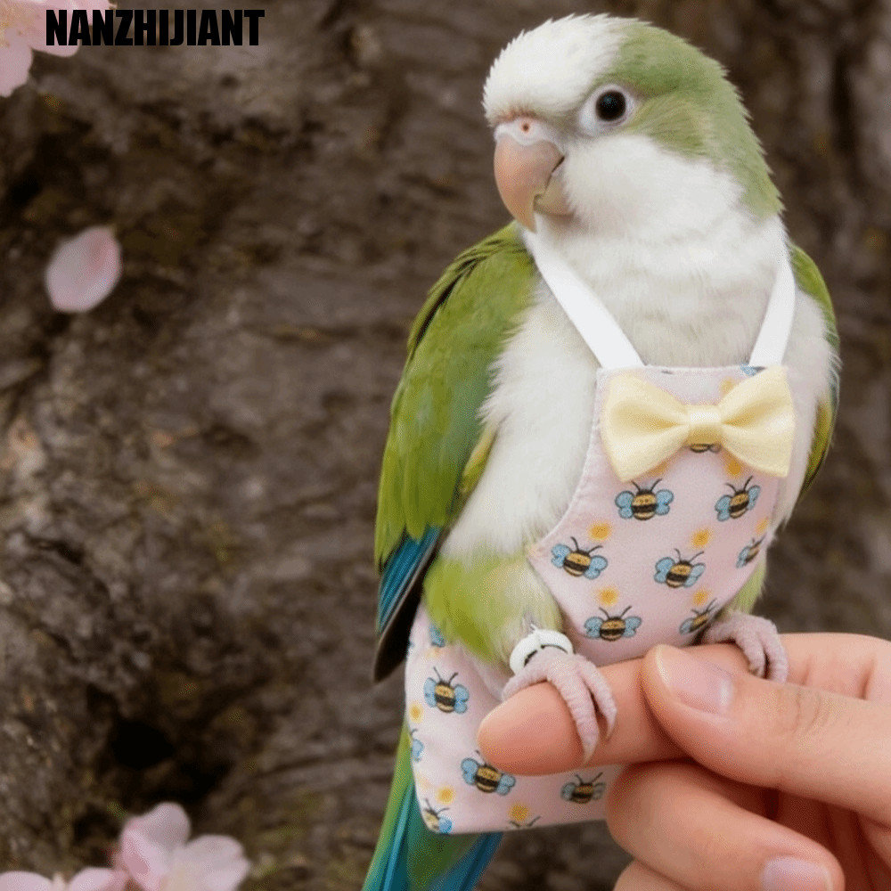 NANZHIJIANT Fralda Para Pássaros , Respirável Papagaio De Estimação Com Padrão Animal De Desenho Animado , Gravata Borbo