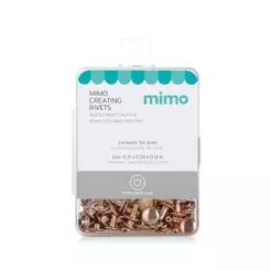 Rebite Dupla Face Mimo Creating – Redondo – Dourado – 8 – 6 – 3 mm – 50 Unids