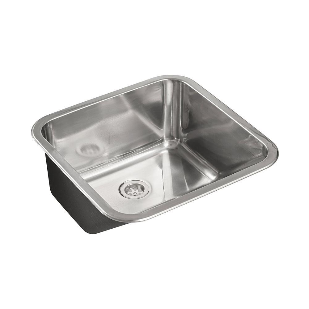 Tanque Aço Inox Monobloco 45 cm Atikum Pingoo - Prata Cromado