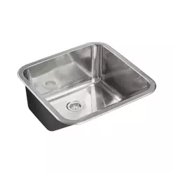 Tanque Aço Inox Monobloco 45 cm Atikum Pingoo - Prata Cromado