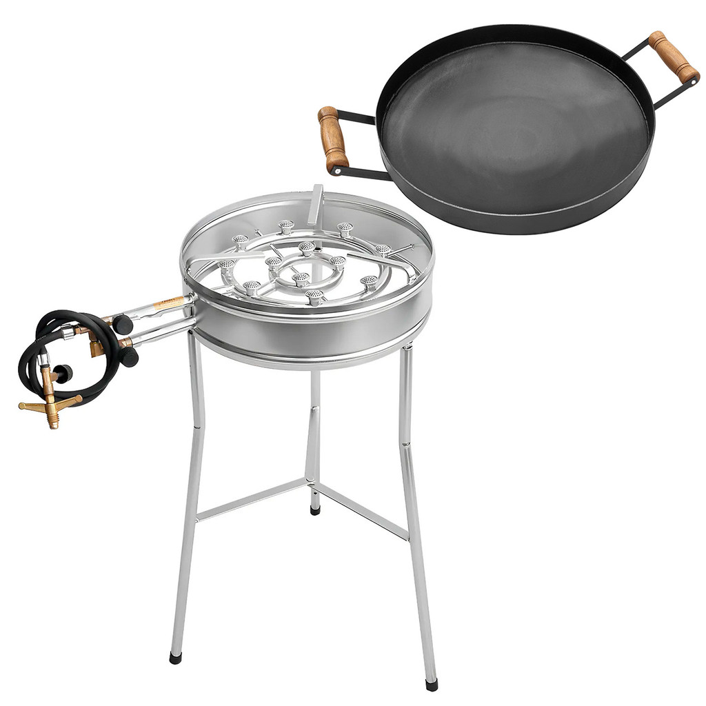 Kit Fogão Alta Pressão Borda Arado Paeja Duplo 33cm Mangueira Registro e Pés + Disco 43cm Tipo Arado