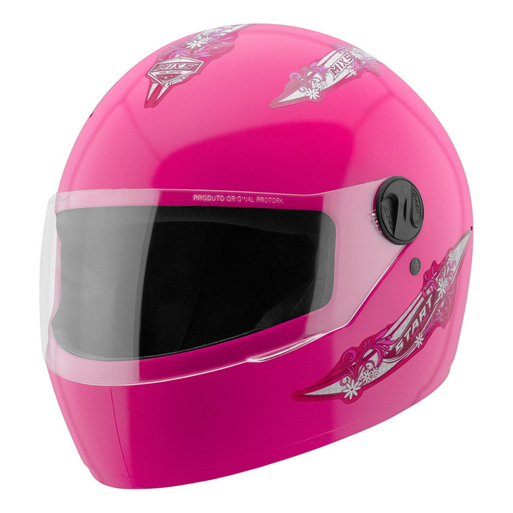 Capacete Fechado Mixs Start Preto Rosa Oferta em Oferta na Shopee