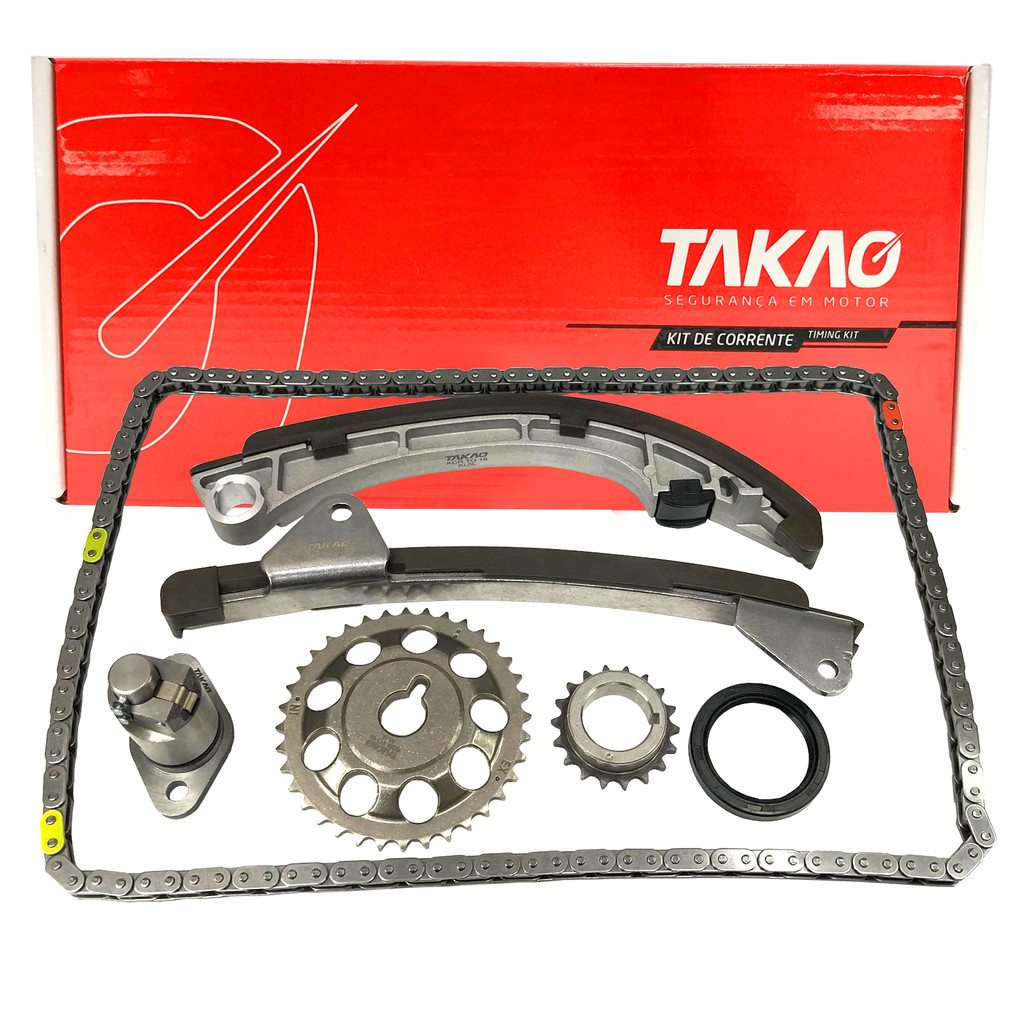 Kit Corrente de Distribuição TAKAO para Toyota Corolla 1.6 1.8 16V 2002 até 2011 - Cod. KCRTO18