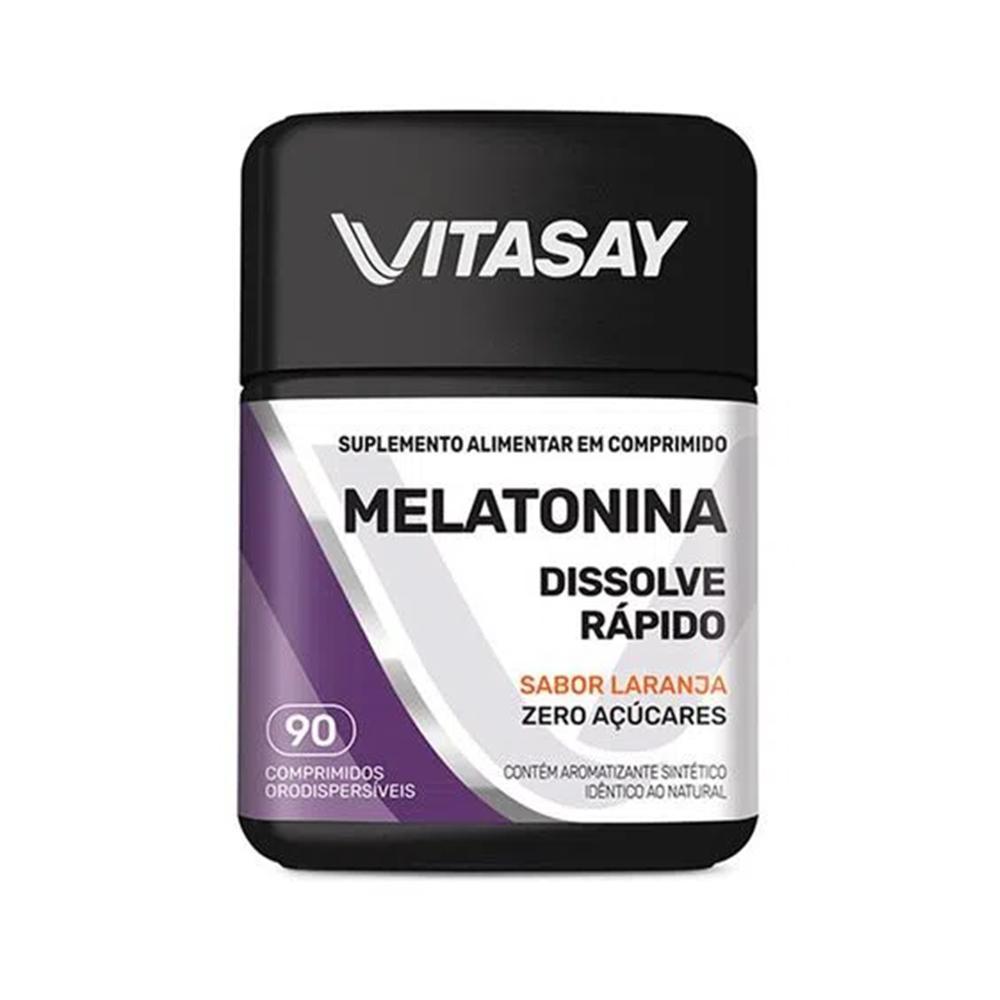 Suplemento Alimentar Vitasay Melatonina Laranja 90 Cp em Oferta na Shopee