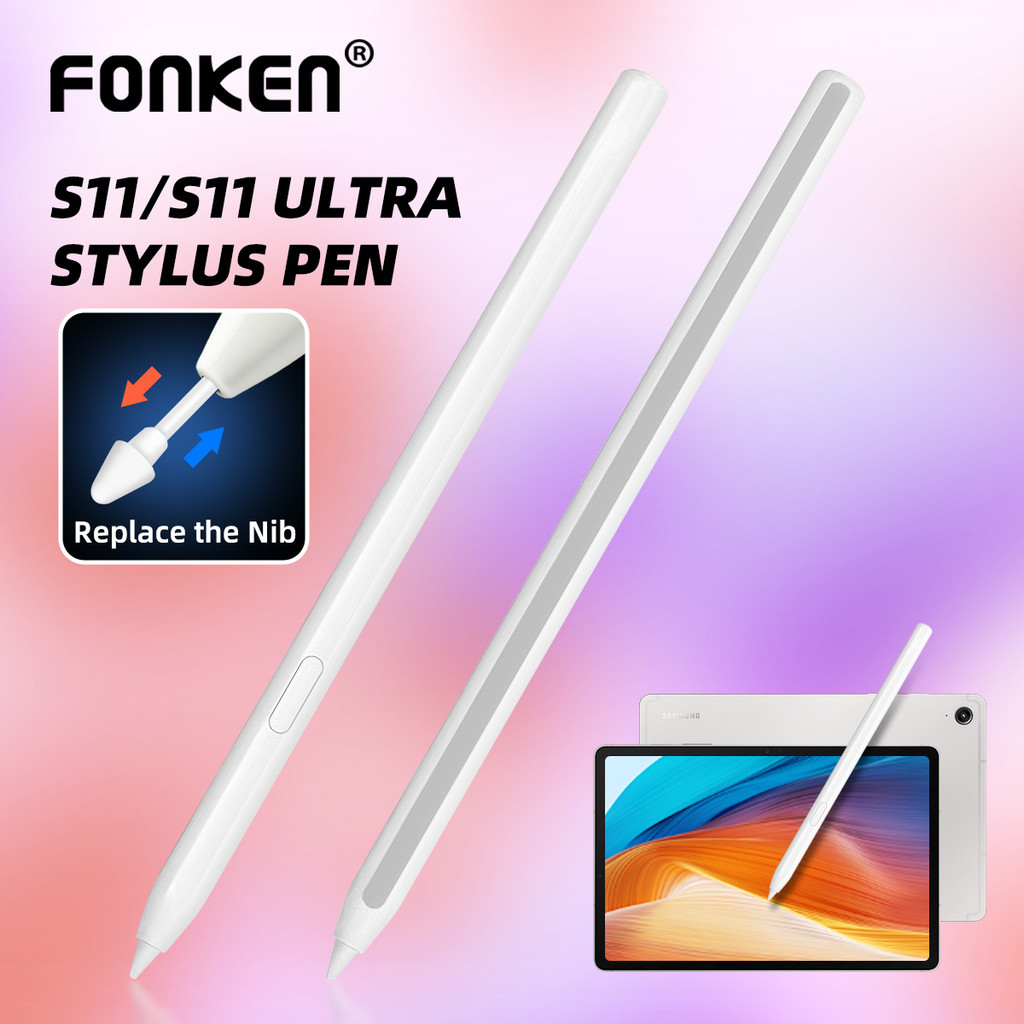 Caneta Fonken Stylus Para Samsung Galaxy Tab S11/S11 Ultra S Pen De Alta Sensibilidade Suporta Pontas Substituíveis