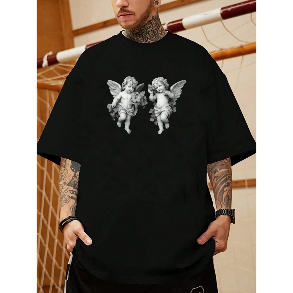 [Camiseta Premium em Algodão Puro]CC Camiseta Anjos Unissex 100% Algodão Lançamento Streetwear Envio Rapido Tamanhos OVE