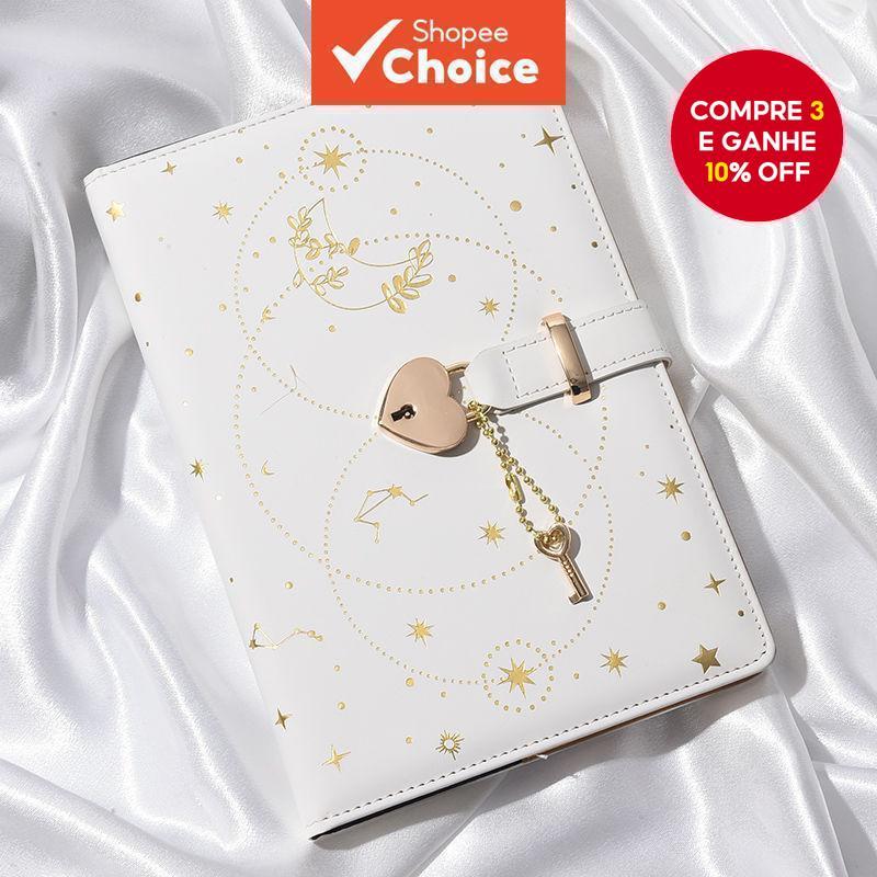 A5 Bloco de Notas Com Senha Girl Love Lock Criativo Chave em Forma de Coração 192 Páginas em Oferta na Shopee