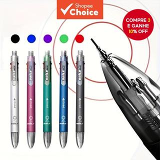 1pc Papelaria Criativa 5 Cores Clique Cor + Lápis BL-191A Caneta Esferográfica Multicolor 5 + 1 multi-Função em Oferta na Shopee