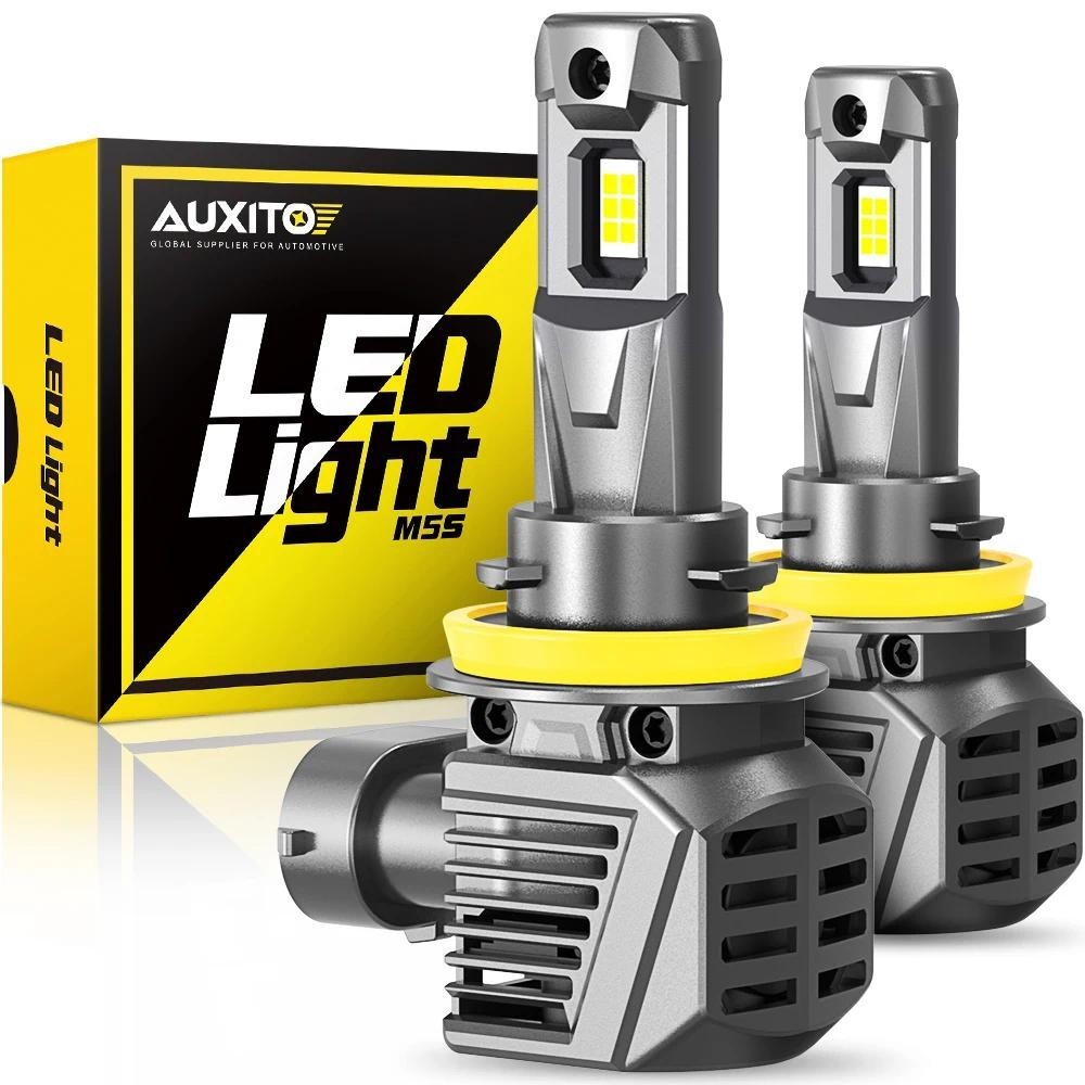 AUXITO 2 Pcs 22000LM Turbo H8 H11 LED Farol 120W Super Brilhante 6500K Canbus 9005 HB3 9012 HIR2 Lâmpada 12V 7035 CSP