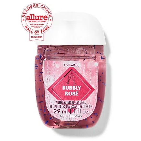 Gel Antisséptico para Mãos, PocketBac Hand Sanitizer Bubbly Rosé, 29mL, Bath and Body Works