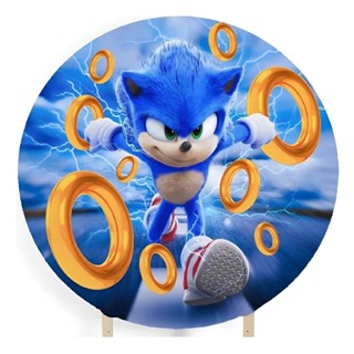 Painel Redondo Tecido Sublimado Capa Mini 50x50cm Sonic em Oferta na Shopee