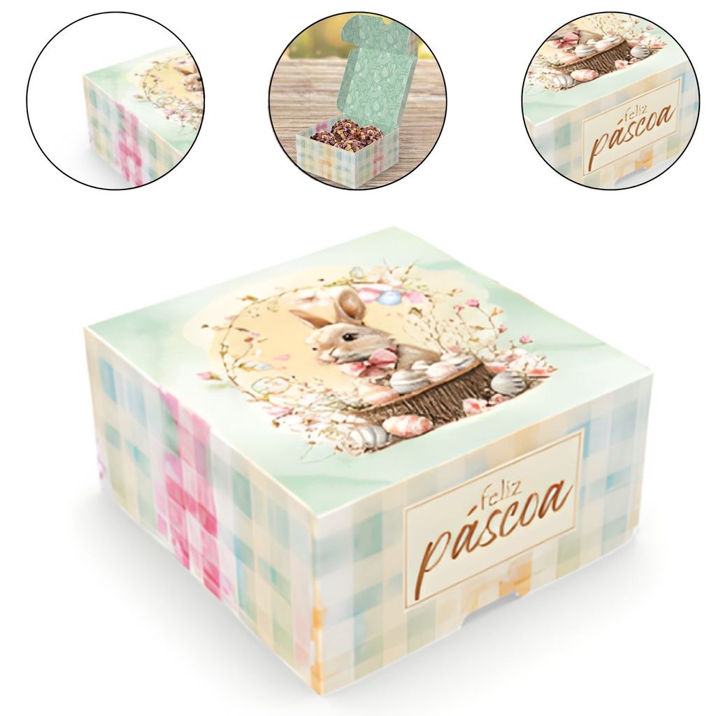 10 CAIXA P/ 4 DOCES PASCOA ENCANTOS 5836 ( IDEIA PÁSCOA 2026 ) em Oferta na Shopee