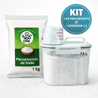 Kit 1 Percarbonato De Sódio Puro 1kg Mais 1 Dispenser 1,5l em Oferta na Shopee