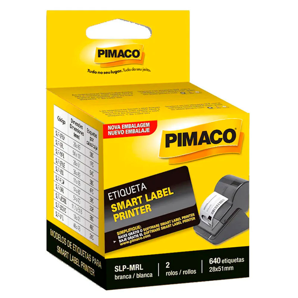 Etiqueta Smart Label SLP-MRL com 640 etiquetas Pimaco